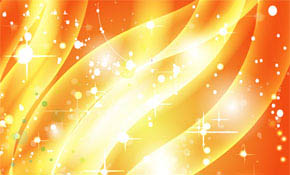 Golden shinning light in orange bac